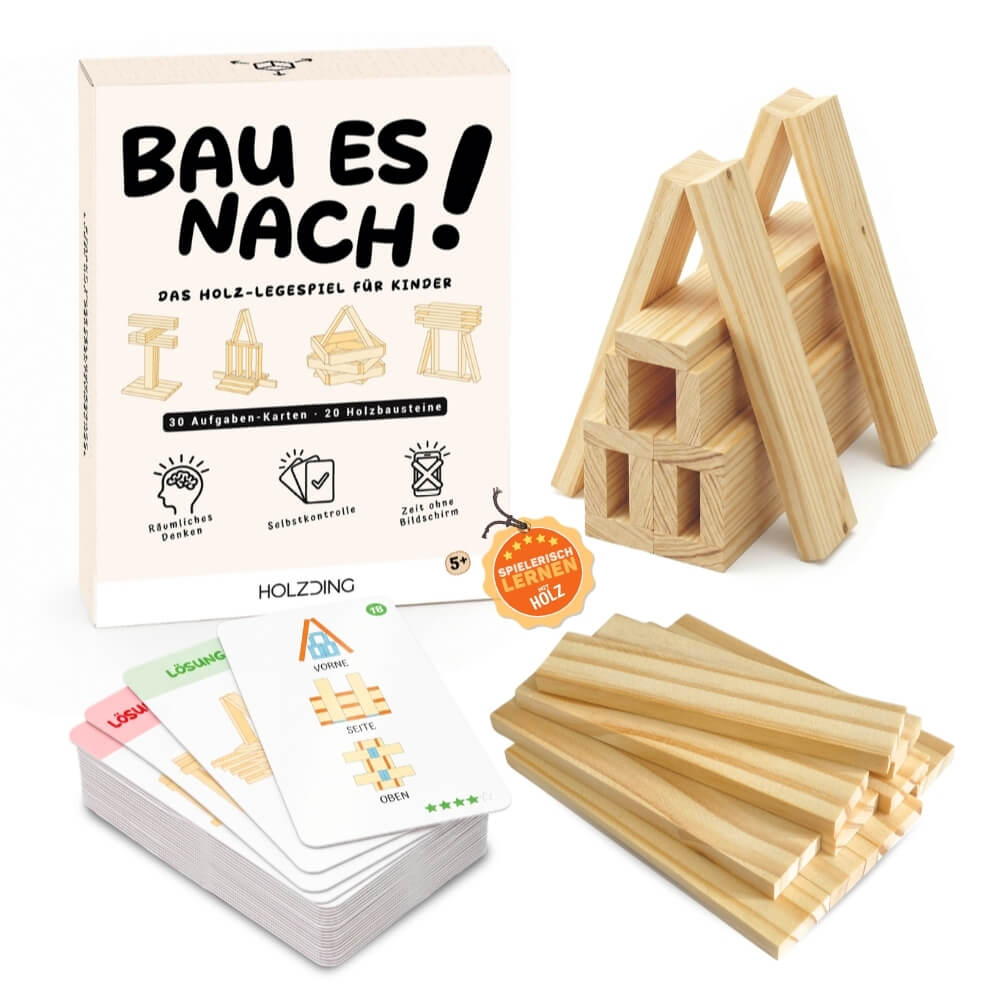 NEU: Bau es nach! - Das Holz-Legespiel für Kinder