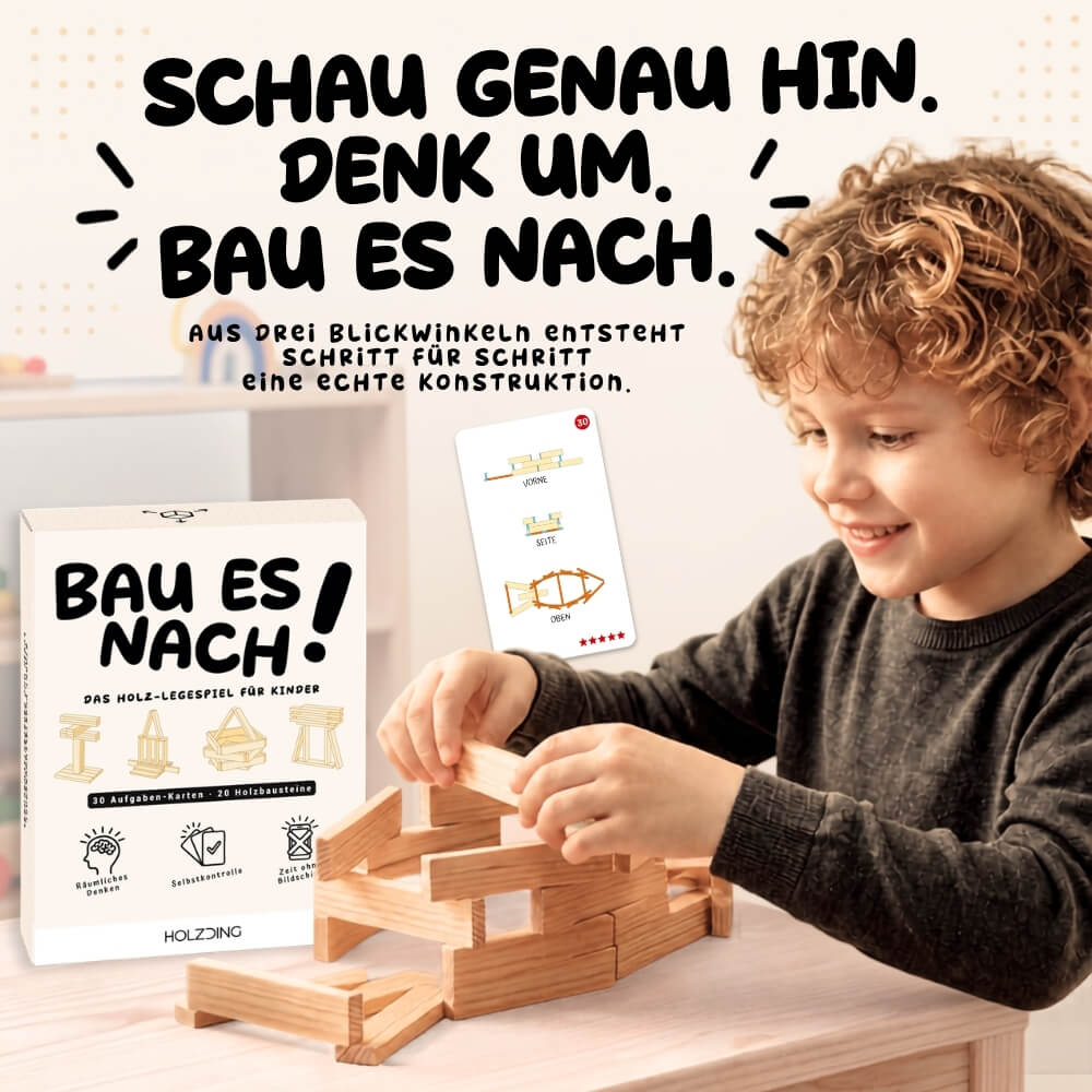 NEU: Bau es nach! - Das Holz-Legespiel für Kinder
