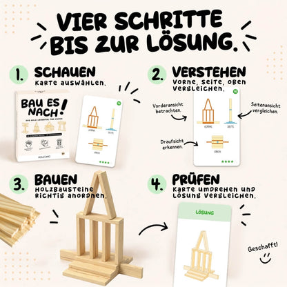 NEU: Bau es nach! - Das Holz-Legespiel für Kinder