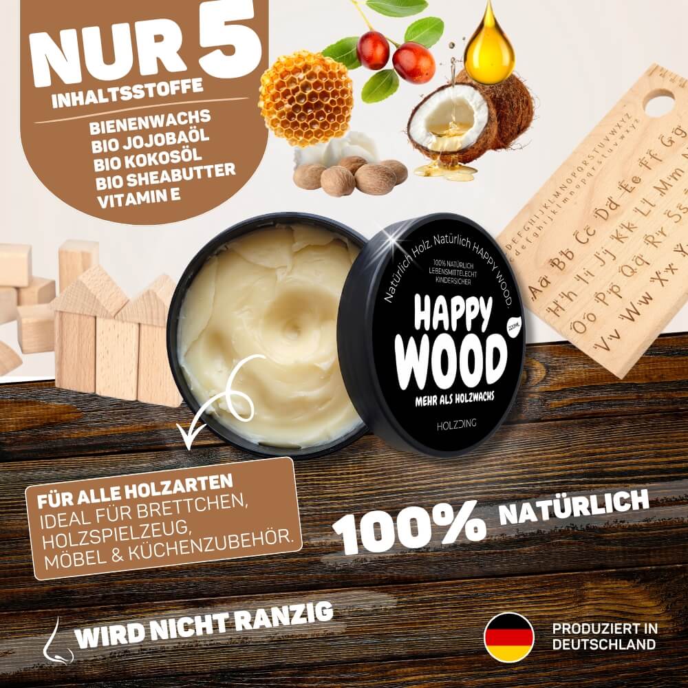 NEU: Happy Wood - Holzwachs